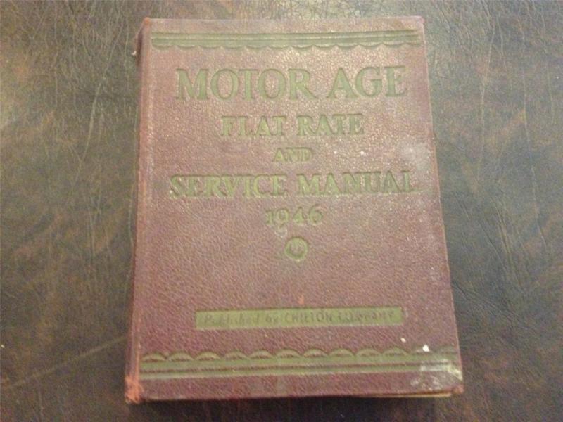 1946 motorage flatrate and service manual old!!!!!!!!