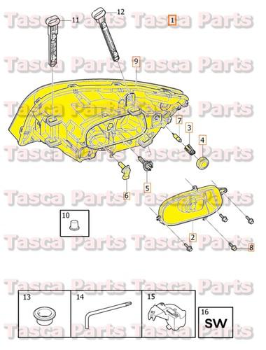 Brand new oem front rh passenger side halogen headlamp 11-13 volvo s60 #31383071