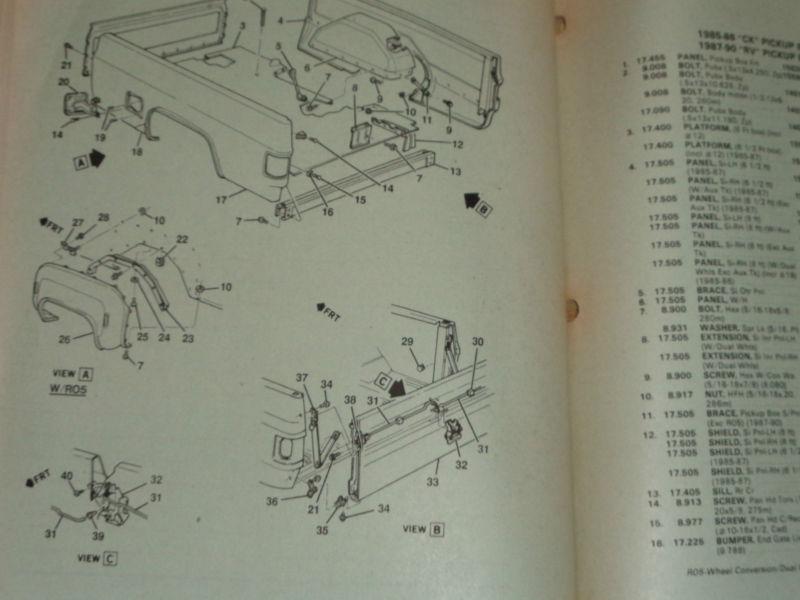 Purchase 1990 CHEVROLET & GMC BLAZER DUALLIE SUBURBAN PARTS CATALOG