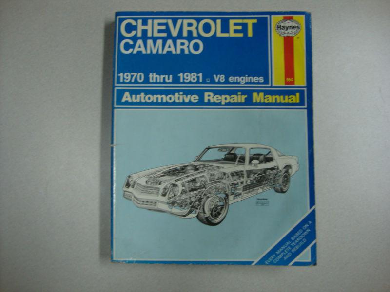 Haynes1970-1981 chevrolet camaro automotive repair manual v8 engines