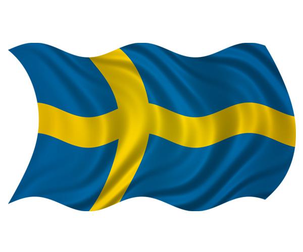 Sweden waving flag decal 5"x3" swedish nordic vinyl car bumper sticker zu1