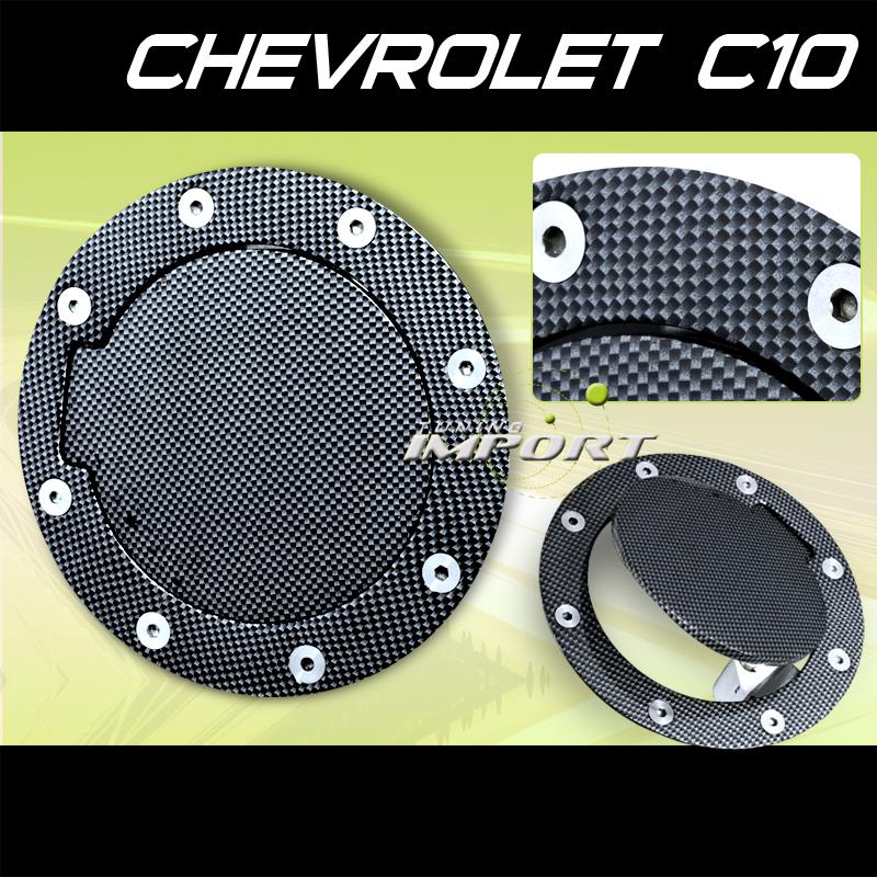 Chevy c/k  c10 suburban tahoe gmc yukon carbon fiber gas fuel door filler set