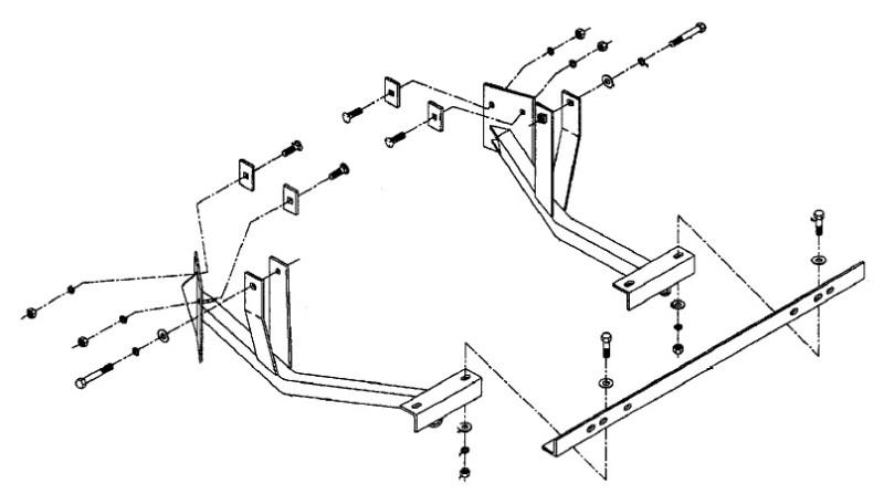 Blue ox dm7464 base plate for ford crown victoria 95