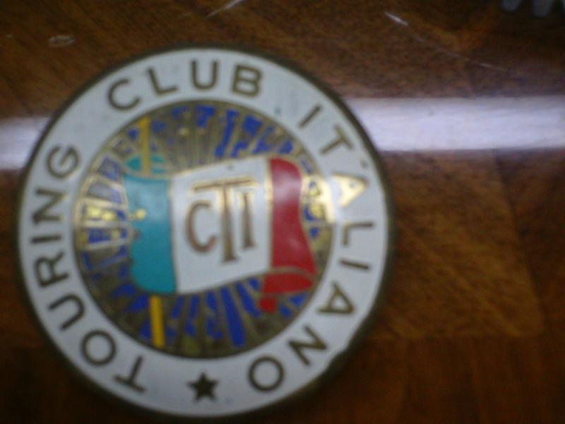 Vintage  car badge touring club italiano