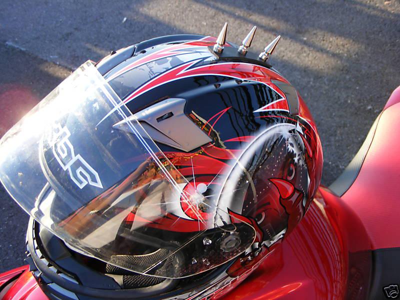Purchase Motorcycle helmets helmet peel stick 3M spikes spike strips mohawks harley h&d in