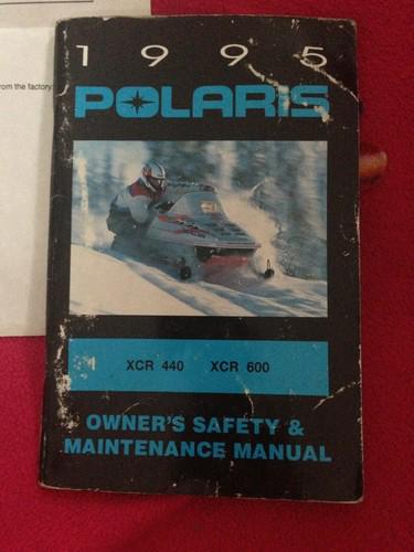 1995 polaris xcr440 600 owners maunual maintenance safety