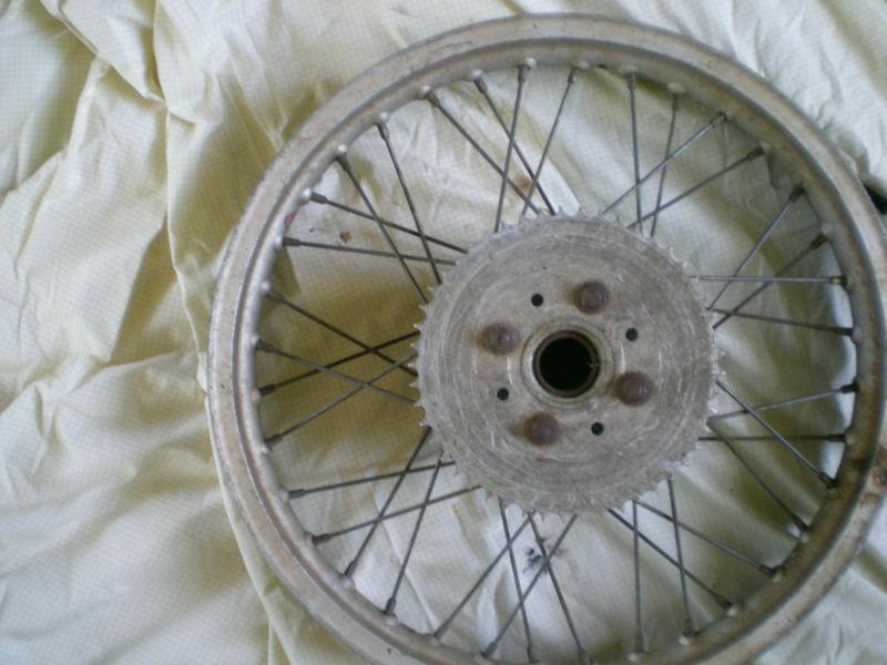 Rear wheel rim hub 70 1971 triumph bsa 250 500 tiger cub tr25w