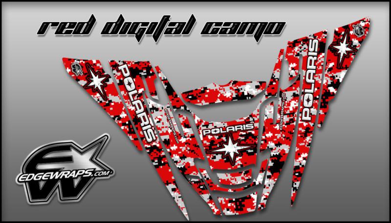 Polaris edge 02-10 rmk xc pro-x custom graphics -  red digital camo