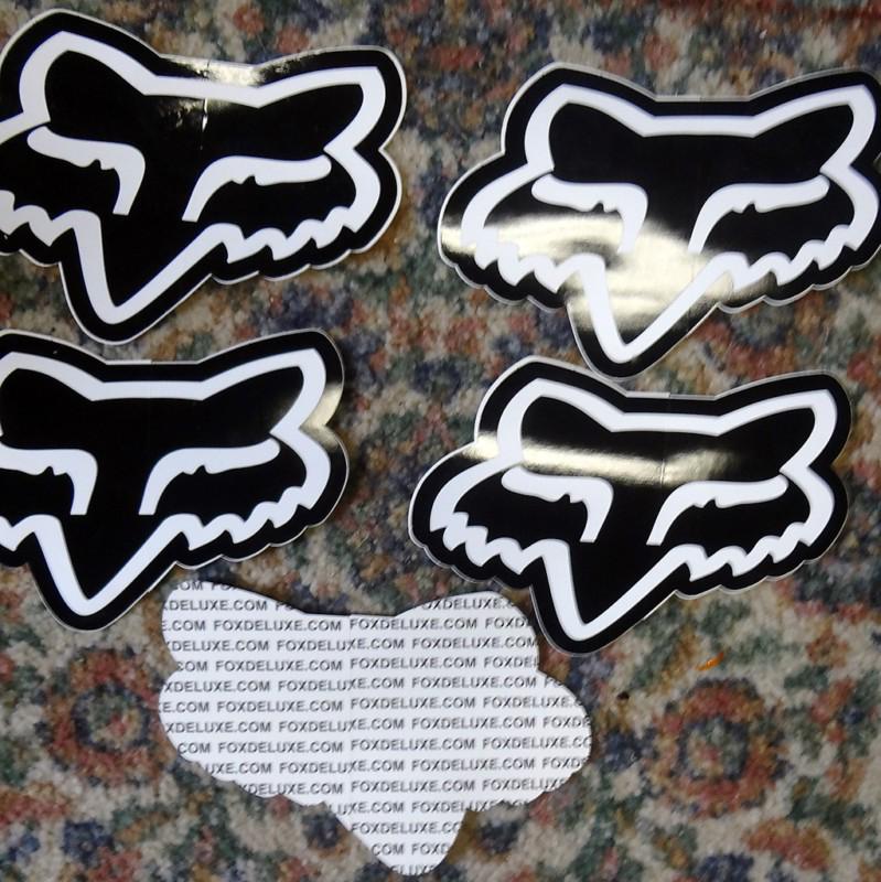 5 fox racing decals stickers foxdeluxe authentic new