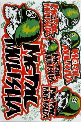 Metal mulisha helmet big green black red sticker decal motorcycle mini bike 765