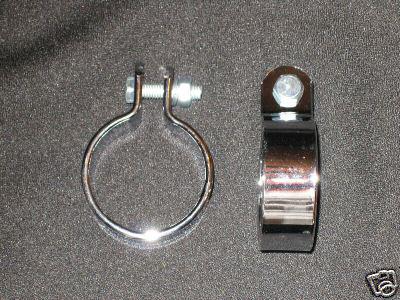 Triumph norton bsa 1 3/4" exhaust muffler clamps chrome clamp set
