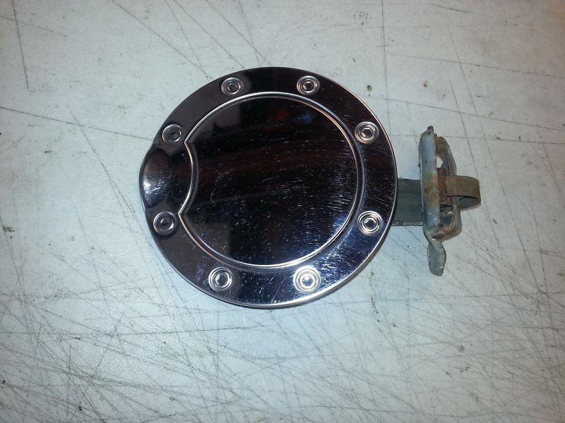 1997-2002 oem ford expedition gas fuel filler lid door black with chrome cover