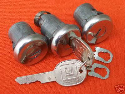 65-72 chevelle nova impala gto oem door & trunk locks 