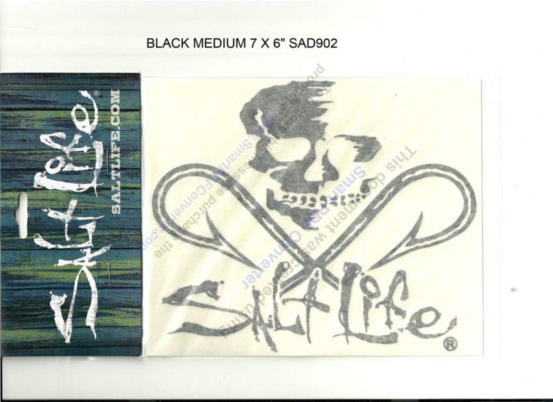 Salt life decal- skull and hooks