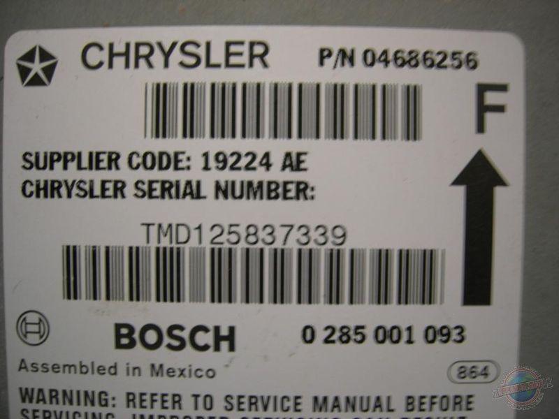 Air bag bcm/ecu caravan 74861 98 99 00 airbag ecu gd bags 4686256