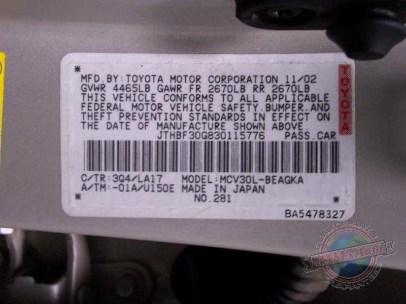 ENGINE COMPUTER ECU LEXUS ES300 66142 03 MAIN ECU 89666-33441, US $104.99, image 9