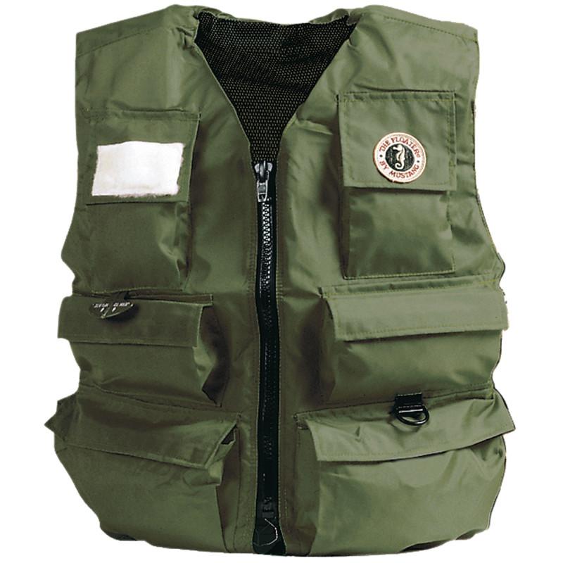 Mustang manual inflatable fisherman vest miv-10-l-ol