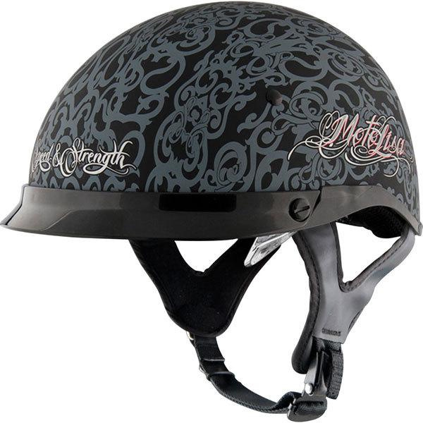 Black m speed and strength ss500 motolisa half helmet