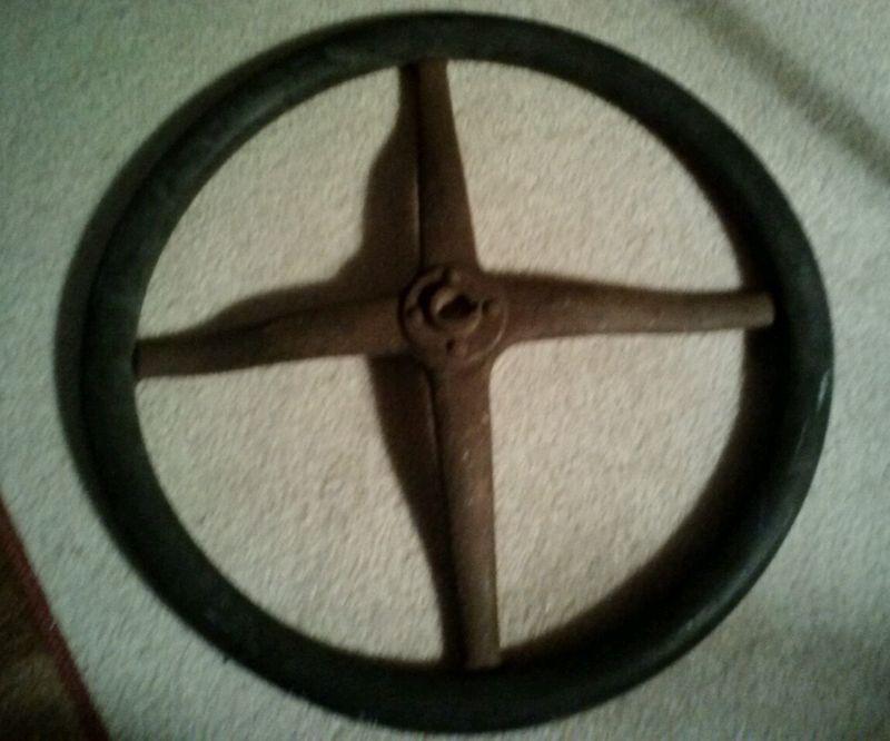 Vintage ford wood & metal steering wheel