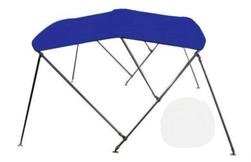 New 4 season brand deluxe bimini top boat cover 46"h x 91"-96 "w 6' l navy blue