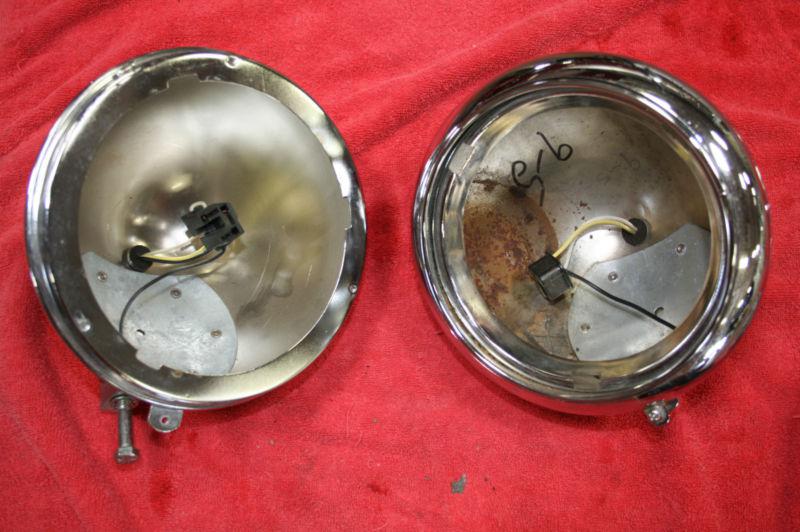 Harley davidson headlight pair kd912 shovelhead chopper sportster motorcycle