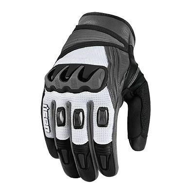 Icon compound mesh short gloves new size medium m gray black white street