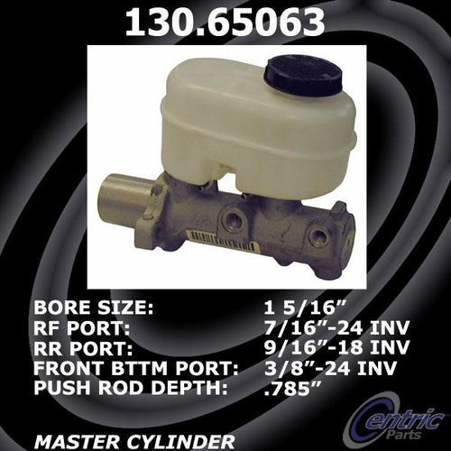 Buy CENTRIC 130.65063 Brake Master CylinderPremium Master Cylinder in