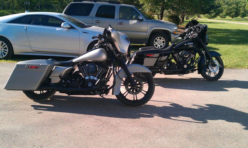 Harley fork legs-sliders-skirt-touring 2000-2013-matte-denim black powder coat, US $219.00, image 2