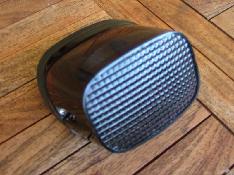 Harley tail light - smoked lens - black frame