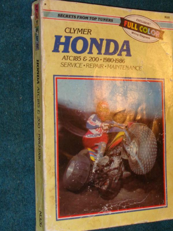 1980-1986 honda atc185 / 200 3-wheeler shop manual original clymer book 85 84 83