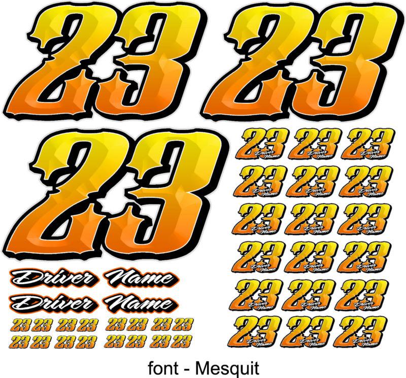 Race car numbers number kit sprint, modified, sprint car. - mesquit number kit