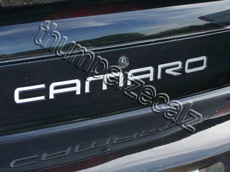 93-02 chevrolet camaro rear bumper "c-a-m-a-r-o" inset decals-u choose color