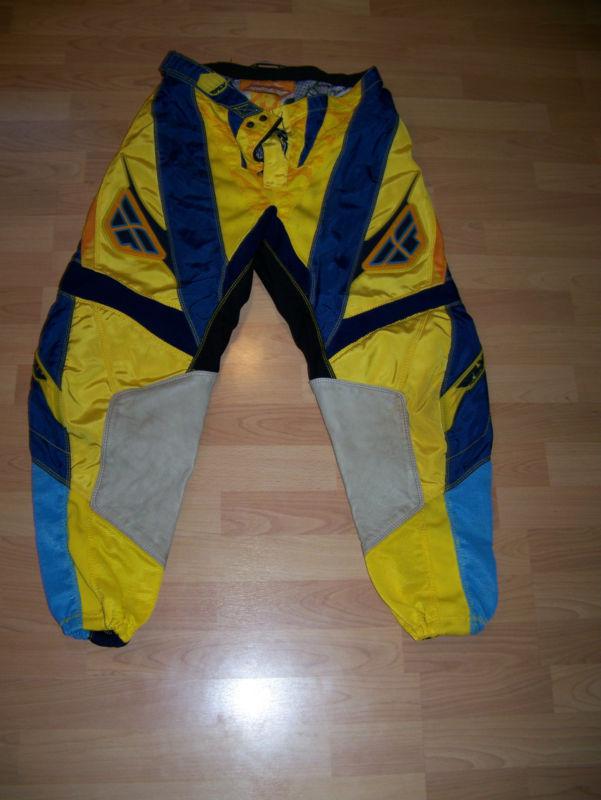 Used fly racing evolution 805 mx riding pants size 34 blue & yellow great shape