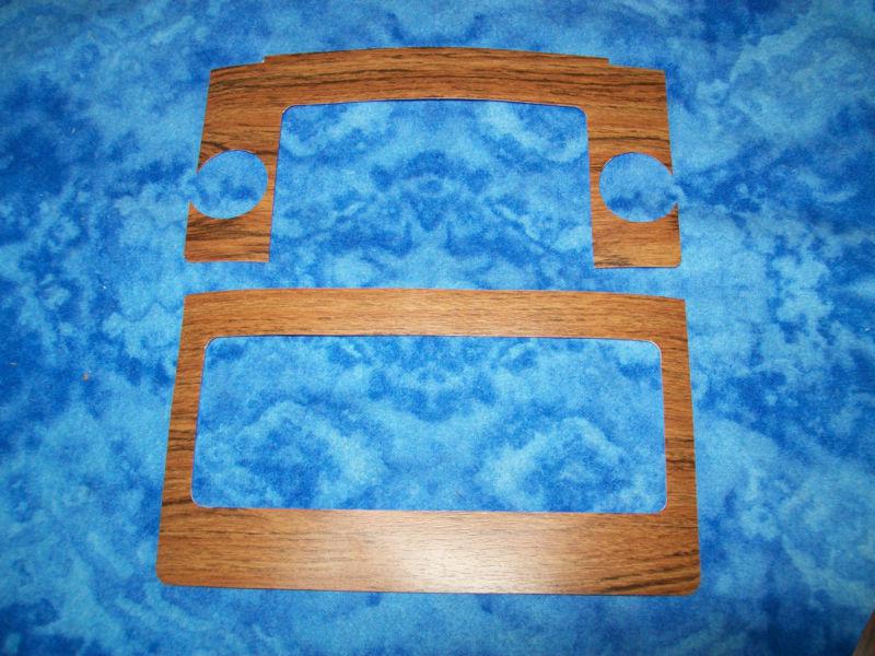 1969 1970 ford mustang teak radio bezel vinyl inlay decal 69 70 nos alternative