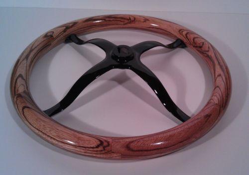 Model T Steering Wheel, Exotic Zebra Wood Rim, Cast Iron Spider, Oil/Varnish Fin, US $200.00, image 4