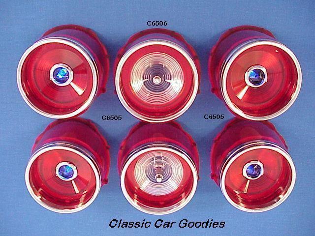 1965 chevy impala blue dots & back up lens set caprice