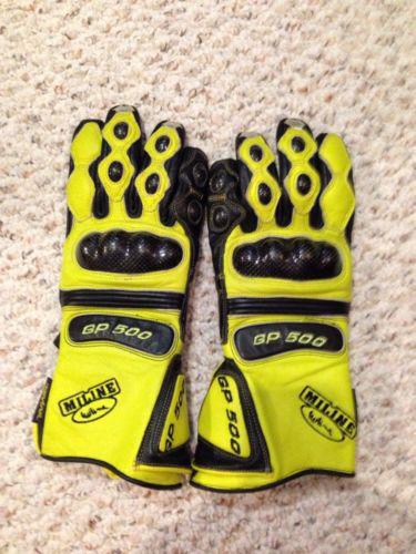 Rare miline kevlar  gp 500 motorcycle racing gloves large
