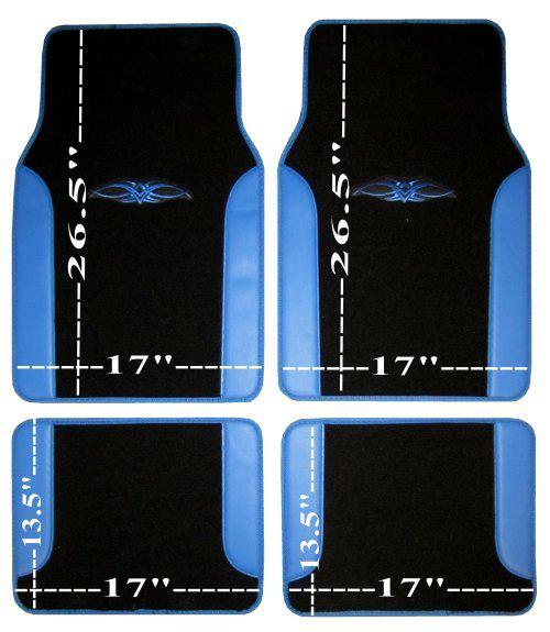 Blue Black Xtreme Car Truck SUV Seat Covers pkg w/ Tattoo Floor Mats & More #2, US $51.31, image 6