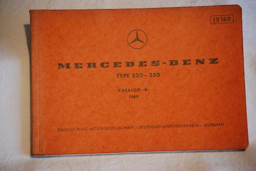 Mercedes owners parts book w114 230 250