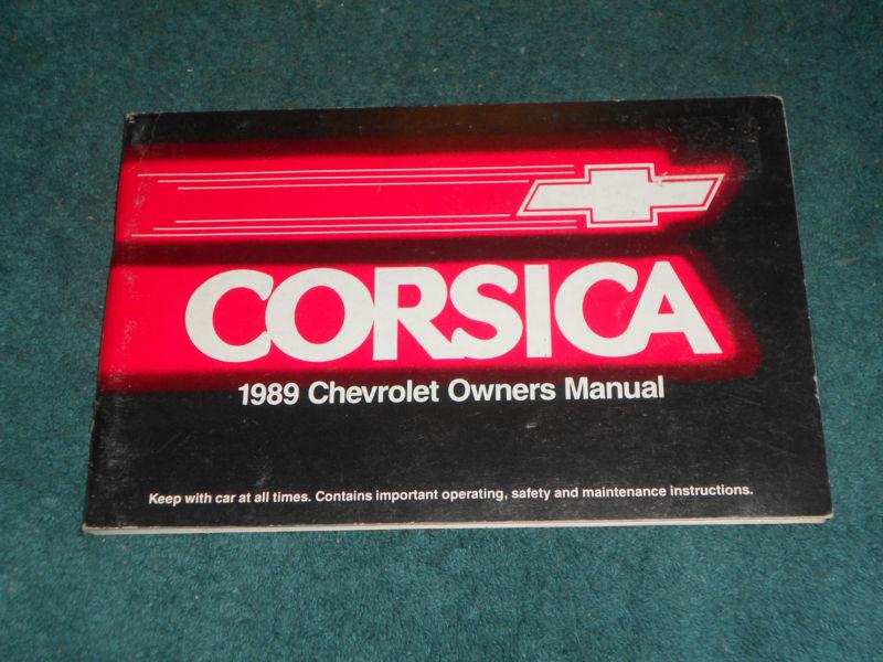 1989 chevrolet corsica owners manual / original guide book!
