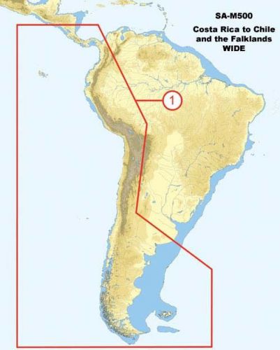 C-map sa-m500 sd  sa-m500 max wide sd costa rica - chile - falklands