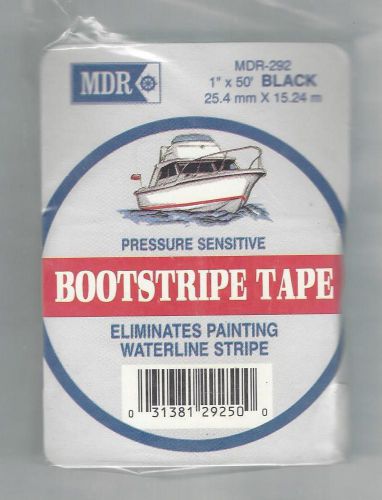 Mdr 292 pressure sensitive bootstripe tape boat waterline stripe black 1" x 50'