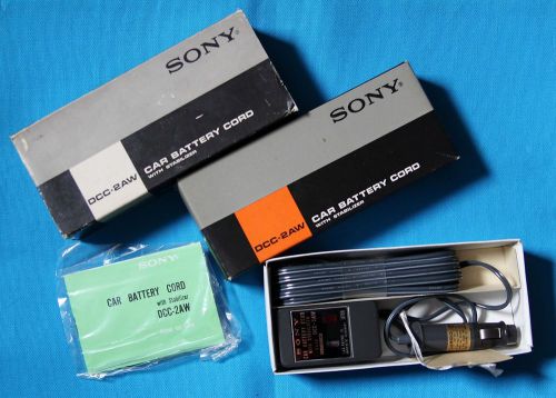 Sony dcc-2aw car battery cord w / stabilizer - new in original box