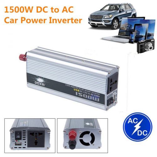 1500w car dc 12v to ac 220v power inverter charger converter for electronic fm b