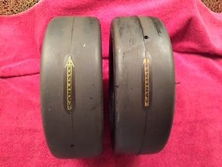 Vintage carlisle 3.40/3.00-5 nos slick go kart tires