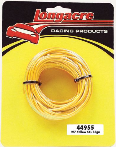 Longacre 44955 18 gauge hd electrical wire-yellow imca dirt