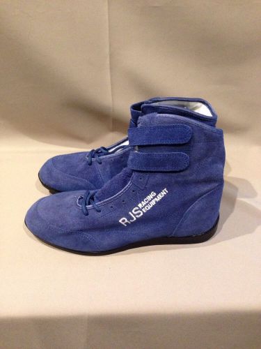 New!! rjs racing equipment driving shoes boots blue sizes 8 racing mid top shoes