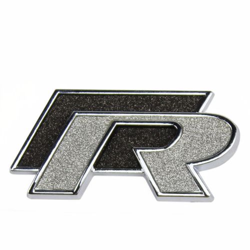 Bling chrome rear trunk lid silver r emblem for vw passat jetta golf badge