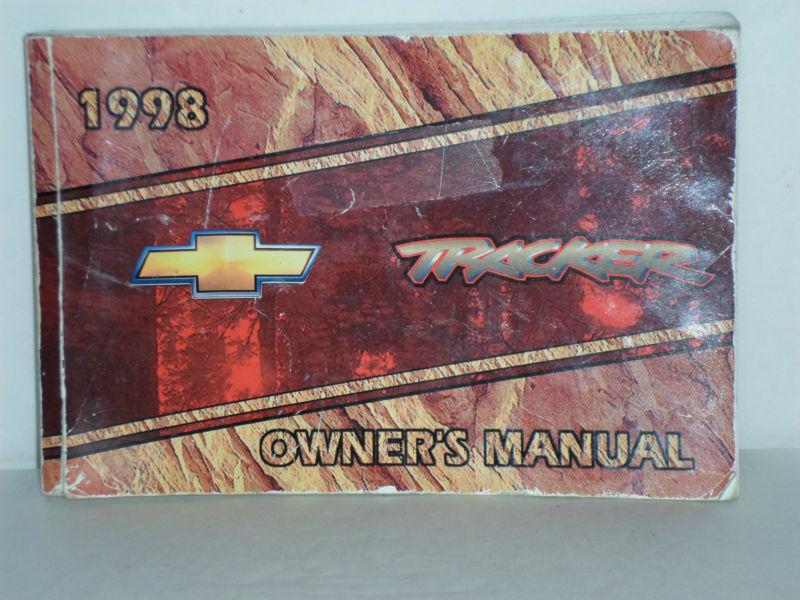 1998 tracker chevy owners manual