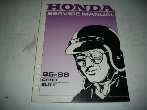 Official 1985-1986 honda ch80 elite motor scooter shop manual excellent clean